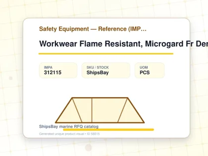 Workwear Flame Resistant, Microgard Fr Denim Blue Xxxl - Safety Equipment — Reference (IMPA) - IMPA 312115 - UOM PCS