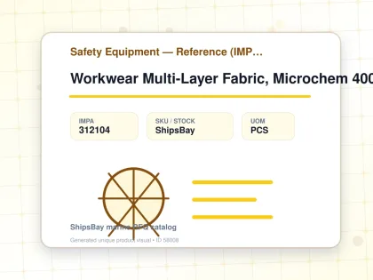 Workwear Multi-Layer Fabric, Microchem 4000 Green Xl - Safety Equipment — Reference (IMPA) - IMPA 312104 - UOM PCS