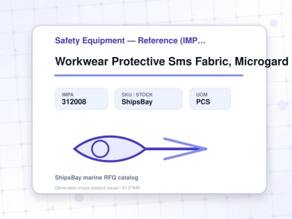 Workwear Protective Sms Fabric, Microgard 1500 Navy Blue M - Safety Equipment — Reference (IMPA) - IMPA 312008 - UOM PCS