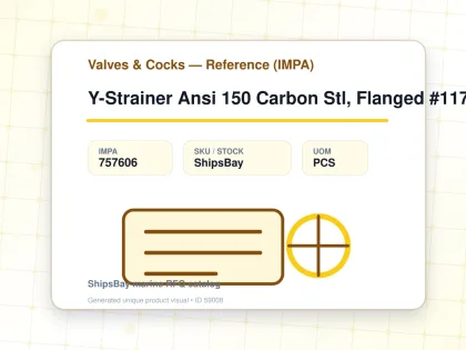 Y-Strainer Ansi 150 Carbon Stl, Flanged #1174 10" - Valves & Cocks — Reference (IMPA) - IMPA 757606 - UOM PCS