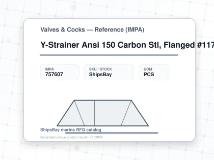 Y-Strainer Ansi 150 Carbon Stl, Flanged #1174 12" - Valves & Cocks — Reference (IMPA) - IMPA 757607 - UOM PCS