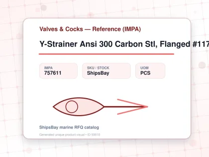 Y-Strainer Ansi 300 Carbon Stl, Flanged #1176 2" - Valves & Cocks — Reference (IMPA) - IMPA 757611 - UOM PCS