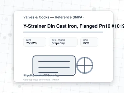Y-Strainer Din Cast Iron, Flanged Pn16 #1019 Dn 20 - Valves & Cocks — Reference (IMPA) - IMPA 756826 - UOM PCS