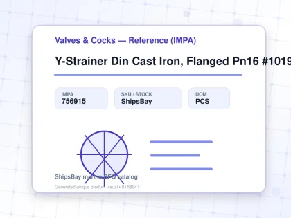 Y-Strainer Din Cast Iron, Flanged Pn16 #1019 Dn 400 - Valves & Cocks — Reference (IMPA) - IMPA 756915 - UOM PCS