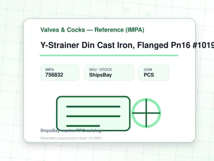 Y-Strainer Din Cast Iron, Flanged Pn16 #1019 Dn 80 - Valves & Cocks — Reference (IMPA) - IMPA 756832 - UOM PCS