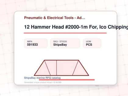 12 Hammer Head #2000-1m For, Ico Chipping Hammer - Pneumatic & Electrical Tools - Additional Items - IMPA 591933 - UOM PCS