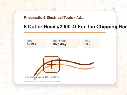 6 Cutter Head #2000-4f For, Ico Chipping Hammer - Pneumatic & Electrical Tools - Additional Items - IMPA 591935 - UOM PCS