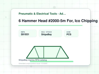 6 Hammer Head #2000-5m For, Ico Chipping Hammer - Pneumatic & Electrical Tools - Additional Items - IMPA 591931 - UOM PCS
