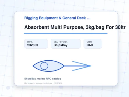 Absorbent Multi Purpose, 3kg/bag For 30ltr - Rigging Equipment & General Deck Items - Additional Items - IMPA 232533 - UOM BAG