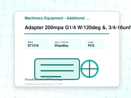 Adapter 200mpa G1/4 W/120deg &, 3/4-16unf 60deg External Cone - Machinery Equipment - Additional Items - IMPA 871316 - UOM PCS
