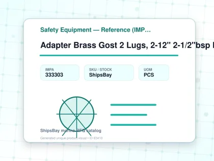 Adapter Brass Gost 2 Lugs, 2-12" 2-1/2"bsp Female Lug96mm - Safety Equipment — Reference (IMPA) - IMPA 333303 - UOM PCS