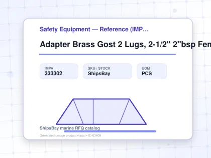 Adapter Brass Gost 2 Lugs, 2-1/2" 2"bsp Female Lug 96mm - Safety Equipment — Reference (IMPA) - IMPA 333302 - UOM PCS