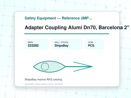 Adapter Coupling Alumi Dn70, Barcelona 2" Bsp Male Lug 85mm - Safety Equipment — Reference (IMPA) - IMPA 333282 - UOM PCS
