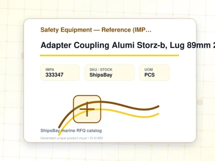 Adapter Coupling Alumi Storz-b, Lug 89mm 2-1/2" Bsp Female - Safety Equipment — Reference (IMPA) - IMPA 333347 - UOM PCS