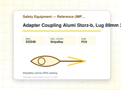 Adapter Coupling Alumi Storz-b, Lug 89mm 3" Bsp Female - Safety Equipment — Reference (IMPA) - IMPA 333348 - UOM PCS