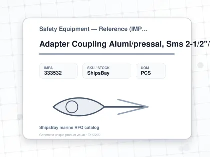 Adapter Coupling Alumi/pressal, Sms 2-1/2"/ 2-1/2"bsp Female - Safety Equipment — Reference (IMPA) - IMPA 333532 - UOM PCS