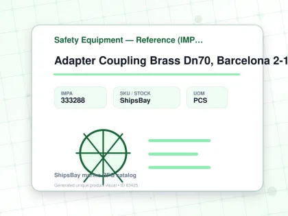 Adapter Coupling Brass Dn70, Barcelona 2-1/2"female Lug85mm - Safety Equipment — Reference (IMPA) - IMPA 333288 - UOM PCS