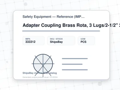 Adapter Coupling Brass Rota, 3 Lugs/2-1/2" 2" Bsp Female - Safety Equipment — Reference (IMPA) - IMPA 333312 - UOM PCS