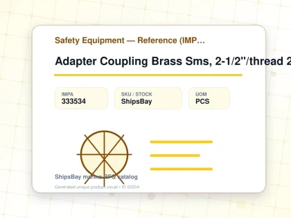 Adapter Coupling Brass Sms, 2-1/2"/thread 2-1/2"bsp Female - Safety Equipment — Reference (IMPA) - IMPA 333534 - UOM PCS