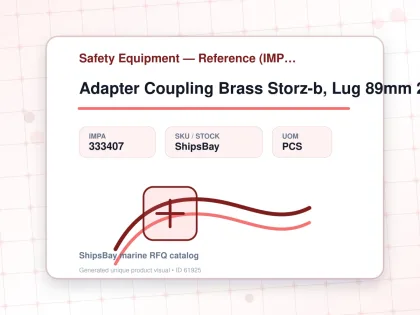 Adapter Coupling Brass Storz-b, Lug 89mm 2-1/2" Bsp Female - Safety Equipment — Reference (IMPA) - IMPA 333407 - UOM PCS