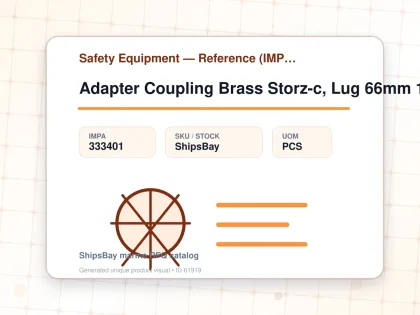 Adapter Coupling Brass Storz-c, Lug 66mm 1-1/2" Bsp Female - Safety Equipment — Reference (IMPA) - IMPA 333401 - UOM PCS
