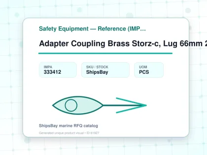 Adapter Coupling Brass Storz-c, Lug 66mm 2" Bsp Male - Safety Equipment — Reference (IMPA) - IMPA 333412 - UOM PCS