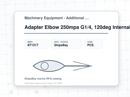 Adapter Elbow 250mpa G1/4, 120deg Internal&external Cone - Machinery Equipment - Additional Items - IMPA 871317 - UOM PCS