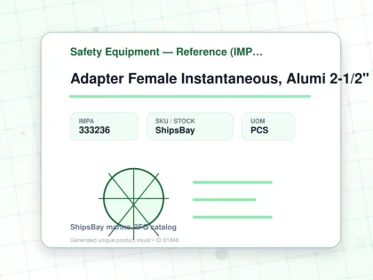 Adapter Female Instantaneous, Alumi 2-1/2" X 2" Bsp Female - Safety Equipment — Reference (IMPA) - IMPA 333236 - UOM PCS