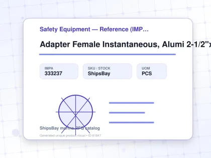 Adapter Female Instantaneous, Alumi 2-1/2"x2-1/2" Bsp Female - Safety Equipment — Reference (IMPA) - IMPA 333237 - UOM PCS