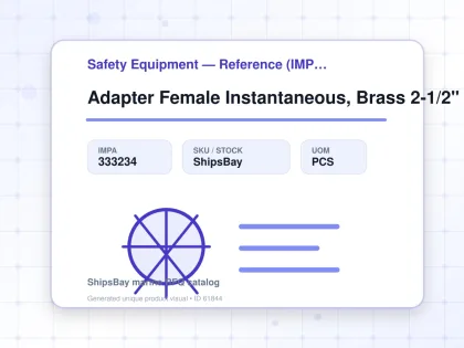 Adapter Female Instantaneous, Brass 2-1/2" X 2" Bsp Female - Safety Equipment — Reference (IMPA) - IMPA 333234 - UOM PCS