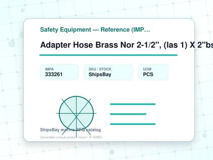 Adapter Hose Brass Nor 2-1/2", (las 1) X 2"bsp Male Sm540065 - Safety Equipment — Reference (IMPA) - IMPA 333261 - UOM PCS