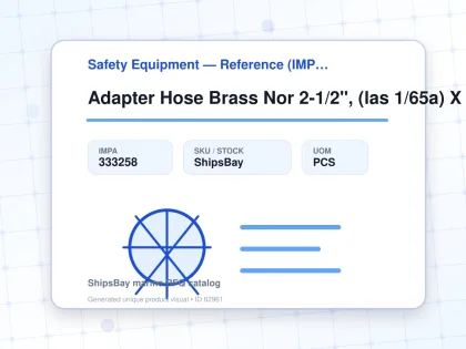 Adapter Hose Brass Nor 2-1/2", (las 1/65a) X 2-1/2"bsp Female - Safety Equipment — Reference (IMPA) - IMPA 333258 - UOM PCS