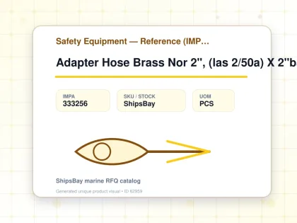 Adapter Hose Brass Nor 2", (las 2/50a) X 2"bsp Female - Safety Equipment — Reference (IMPA) - IMPA 333256 - UOM PCS