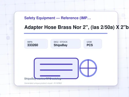 Adapter Hose Brass Nor 2", (las 2/50a) X 2"bsp Male - Safety Equipment — Reference (IMPA) - IMPA 333260 - UOM PCS