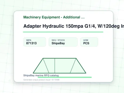 Adapter Hydraulic 150mpa G1/4, W/120deg Internal Cone & R1/4 - Machinery Equipment - Additional Items - IMPA 871313 - UOM PCS