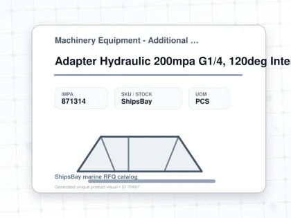 Adapter Hydraulic 200mpa G1/4, 120deg Internal&external Cone - Machinery Equipment - Additional Items - IMPA 871314 - UOM PCS