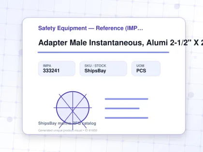 Adapter Male Instantaneous, Alumi 2-1/2" X 2" Bsp Female - Safety Equipment — Reference (IMPA) - IMPA 333241 - UOM PCS