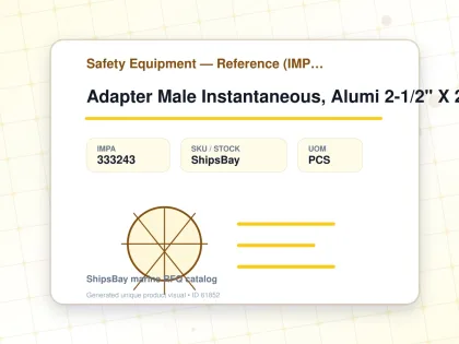 Adapter Male Instantaneous, Alumi 2-1/2" X 2" Bsp Male - Safety Equipment — Reference (IMPA) - IMPA 333243 - UOM PCS