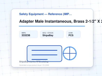 Adapter Male Instantaneous, Brass 2-1/2" X 2" Bsp Female - Safety Equipment — Reference (IMPA) - IMPA 333238 - UOM PCS