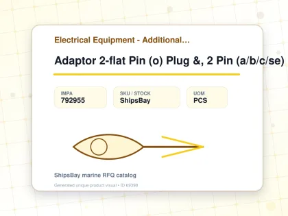 Adaptor 2-flat Pin (o) Plug &, 2 Pin (a/b/c/se) Receptacle - Electrical Equipment - Additional Items - IMPA 792955 - UOM PCS