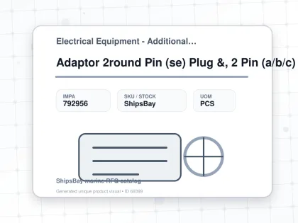 Adaptor 2round Pin (se) Plug &, 2 Pin (a/b/c) Receptacle - Electrical Equipment - Additional Items - IMPA 792956 - UOM PCS