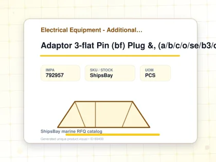 Adaptor 3-flat Pin (bf) Plug &, (a/b/c/o/se/b3/o2) Receptacle - Electrical Equipment - Additional Items - IMPA 792957 - UOM PCS
