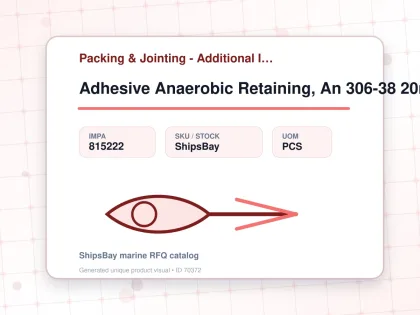 Adhesive Anaerobic Retaining, An 306-38 20ml - Packing & Jointing - Additional Items - IMPA 815222 - UOM PCS