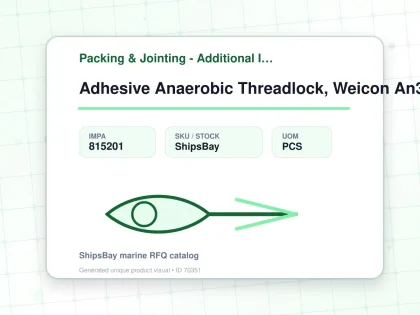 Adhesive Anaerobic Threadlock, Weicon An302-22 20ml - Packing & Jointing - Additional Items - IMPA 815201 - UOM PCS