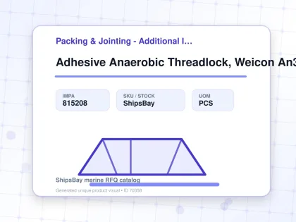 Adhesive Anaerobic Threadlock, Weicon An302-90 50ml - Packing & Jointing - Additional Items - IMPA 815208 - UOM PCS