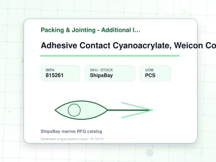 Adhesive Contact Cyanoacrylate, Weicon Contact Gel 30grm - Packing & Jointing - Additional Items - IMPA 815261 - UOM PCS