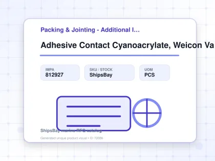 Adhesive Contact Cyanoacrylate, Weicon Va 100 20 Grm - Packing & Jointing - Additional Items - IMPA 812927 - UOM PCS