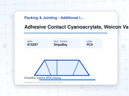Adhesive Contact Cyanoacrylate, Weicon Va 250 Black 20grm - Packing & Jointing - Additional Items - IMPA 815257 - UOM PCS