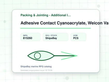 Adhesive Contact Cyanoacrylate, Weicon Va 250 Black 500grm - Packing & Jointing - Additional Items - IMPA 815260 - UOM PCS
