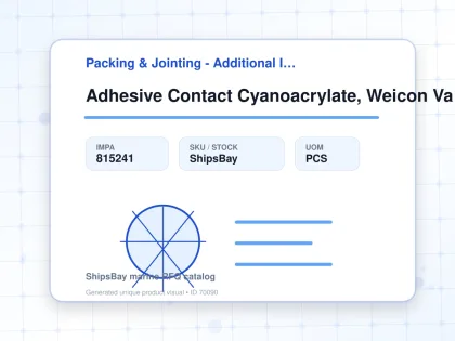 Adhesive Contact Cyanoacrylate, Weicon Va 8312 20grm - Packing & Jointing - Additional Items - IMPA 815241 - UOM PCS